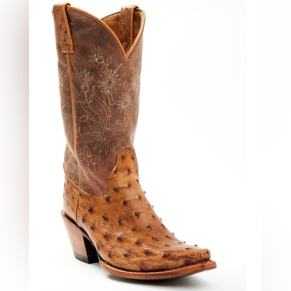 Shyanne Daisie Exotic Ostrich Full Quill Western Cowboy Boots - Picture 2 of 13